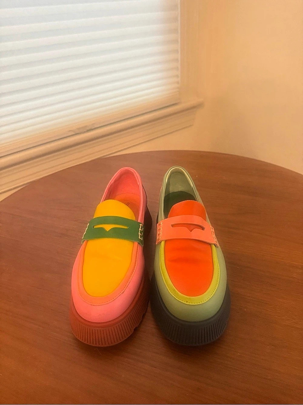 Charlotte Stone Twins Mismatched Penny Loafer Sneakers